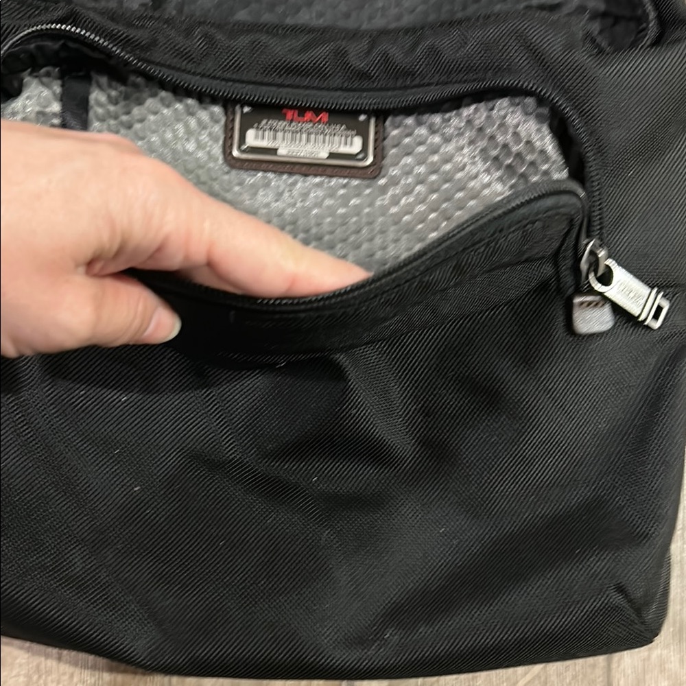 TUMI Alpha Bravo Beale Black and Brown Crossbody Bag - Picture 12 of 16